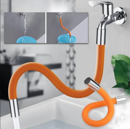 Flexible Faucet Extension Silicone Orange Hose