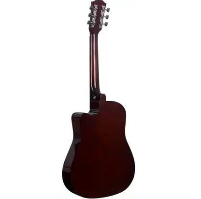 38 Acoustic Guitar Linden Wood Plastic Right Hand Orientation  (Red)