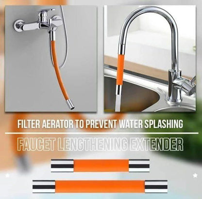 Flexible Faucet Extension Silicone Orange Hose