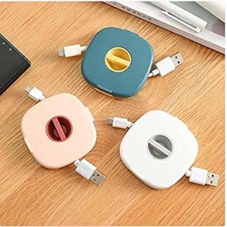 2 in 1 Mobile Phone Cable case Holder Portable Rotatable Data Cable